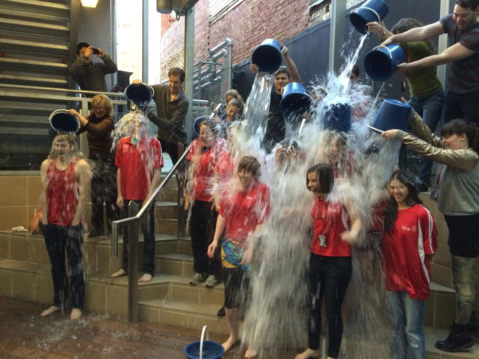 Ice Bucket Challenge participants dunked with cold water